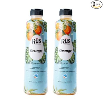 Organic Orange Juice | Cold-Pressed & Natural | Pack of 2 (1000ml Each) | No Added Sugar or Preservatives | Immunity Support | Rich in Antioxidants | Refreshing Drink | Travel Juice | Real Oranges