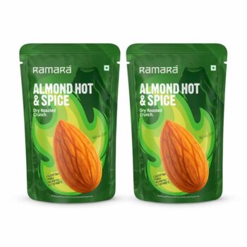Hot & Spicy Almonds 200g | Roasted Masala Badam | Crunchy Ready-to-Eat Snack | Bold Indian Flavour | High Protein Healthy Snack | Keto & Vegan Friendly