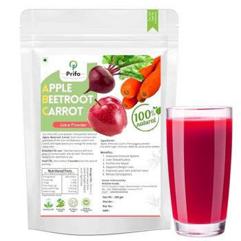 ABC Juice Powder | Apple Beetroot Carrot | No White Sugar, No Preservatives | Instant Natural Energy Drink | Immunity & Detox Booster | For Kids & Adults | 250g
